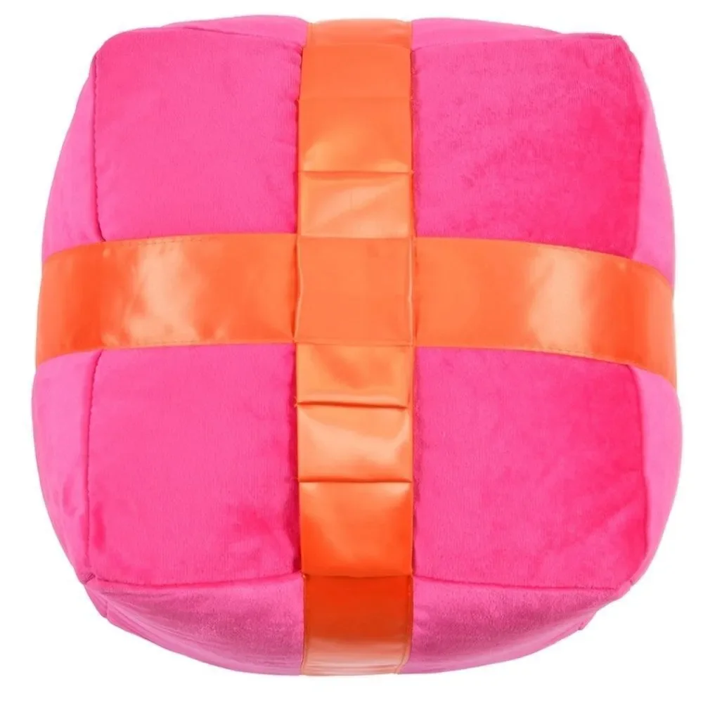 Nwt Deluxe Christmas Gift Shaped Pink Throw Pillow, 10